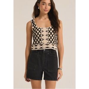 Z Supply Calle Crochet Cropped tank - Medium